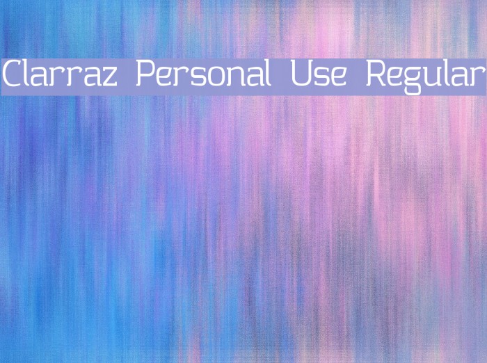 Clarraz Personal Use Regular Example 1