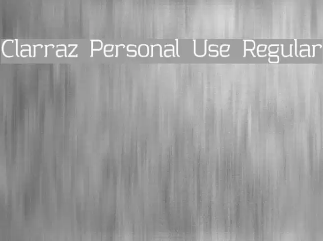 Clarraz Personal Use Regular Font examples