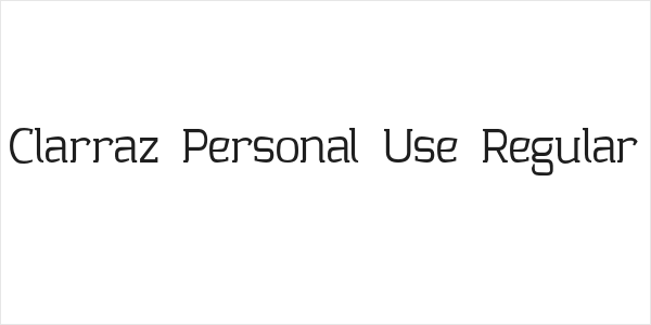 Clarraz Personal Use Regular Logo