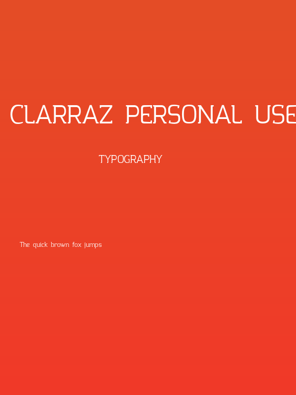 Clarraz Personal Use Regular Poster