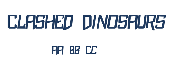 Clashed Dinosaurs Font Preview