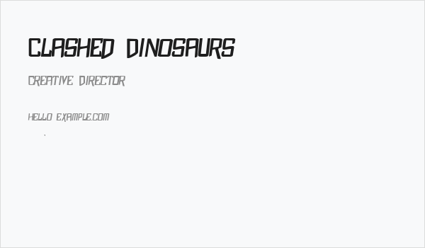 Clashed Dinosaurs Business Card