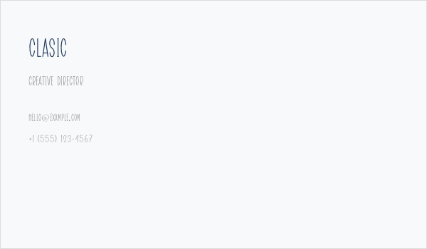 Clasic Business Card