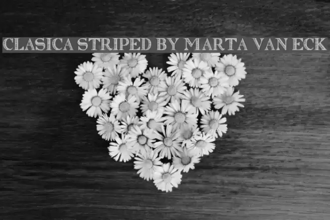 Clasica Striped by Marta van Eck Font examples