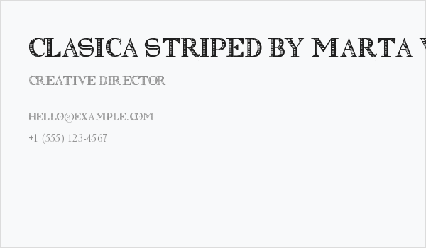 Clasica Striped by Marta van Eck Business Card
