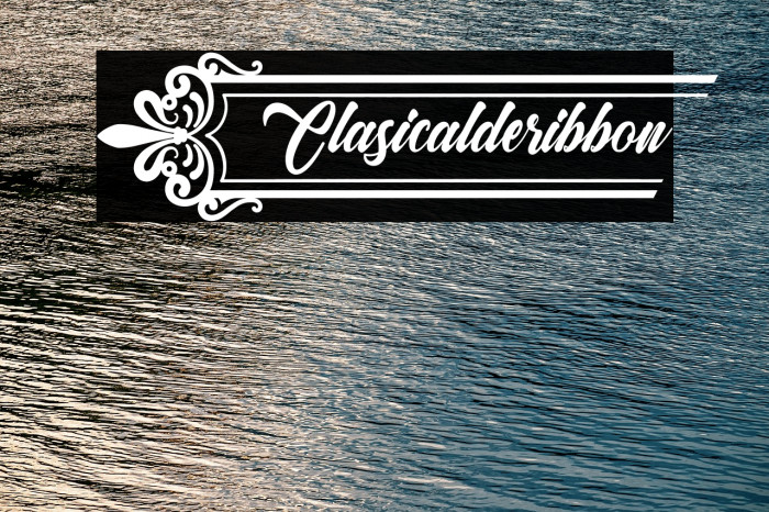 Clasicalderibbon Font examples