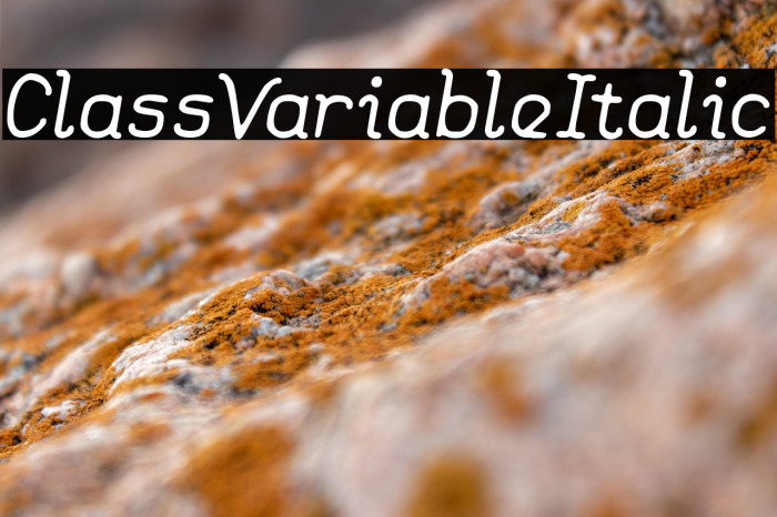 Class Variable Italic Example 1