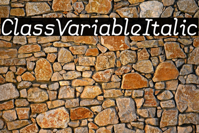 Class Variable Italic Example 2