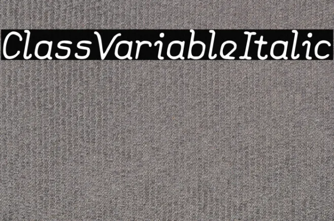 Class Variable Italic Example 3