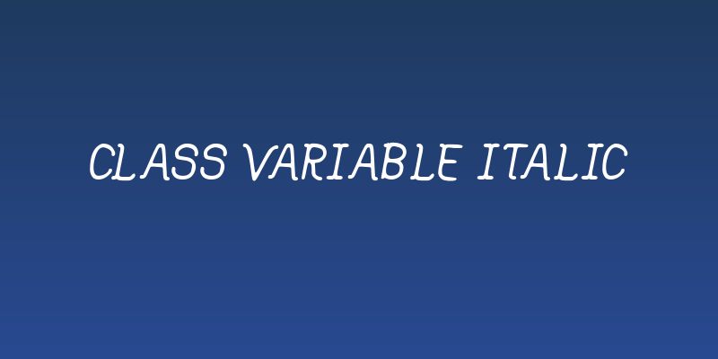 Class Variable Italic Social Header