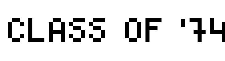 Class of '74 Font