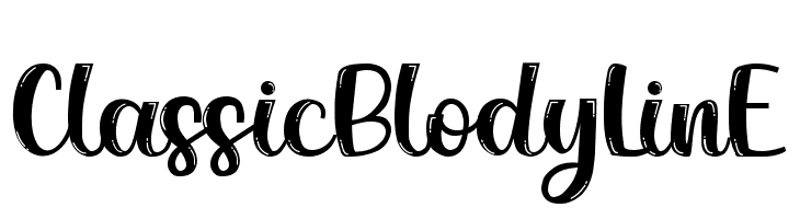 Classic Blody LinE  Frei Schriftart Herunterladen