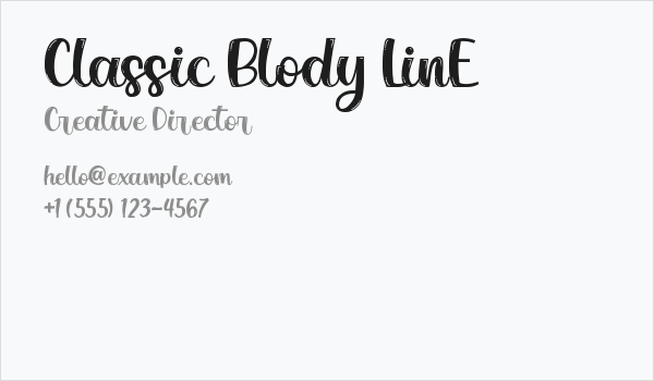 Classic Blody LinE Business Card