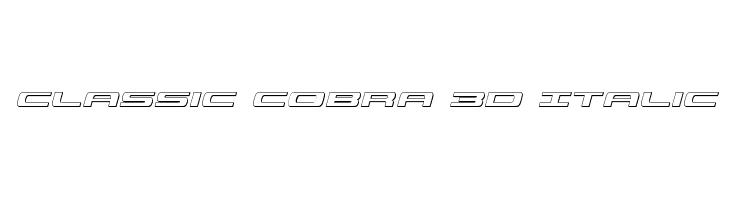 Classic Cobra 3D Italic 