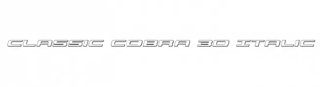 Classic Cobra 3D Italic  フリーフォントのダウンロード