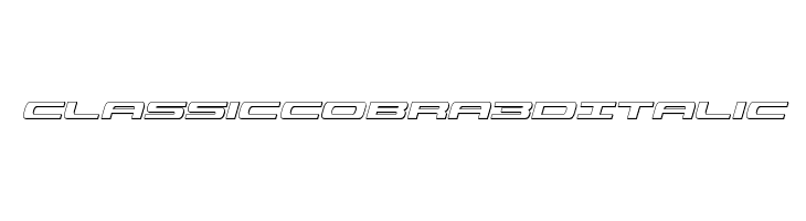 Classic Cobra 3D Italic  Frei Schriftart Herunterladen