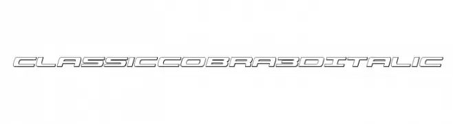 Classic Cobra 3D Italic  नि: शुल्क फ़ॉन्ट्स डाउनलोड