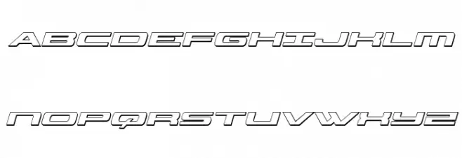Classic Cobra 3D Italic 字体 大写