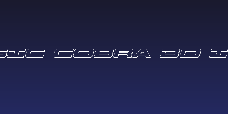 Classic Cobra 3D Italic Social Header