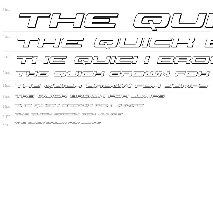 Classic Cobra 3D Italic Waterfall