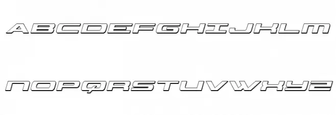 Classic Cobra 3D Italic फ़ॉन्ट अपरकेस