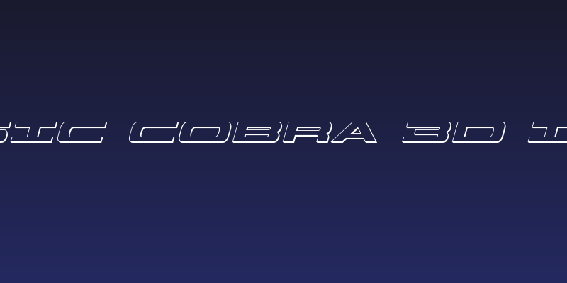 Classic Cobra 3D Italic Social Header