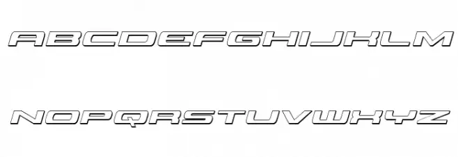 Classic Cobra 3D Italic Caratteri MINUSCOLO