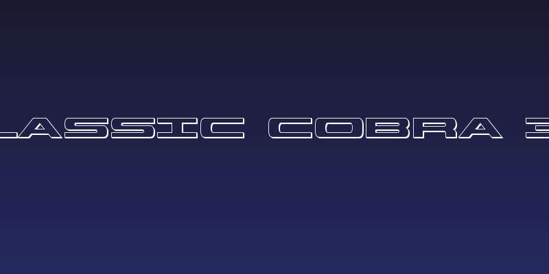 Classic Cobra 3D Social Header