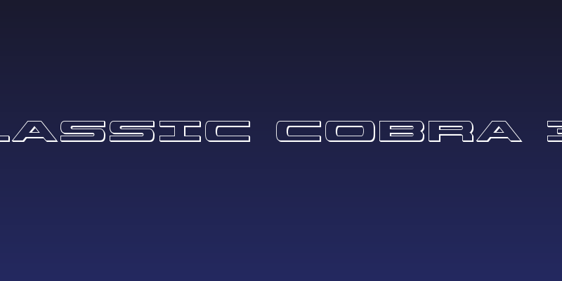 Classic Cobra 3D Social Header