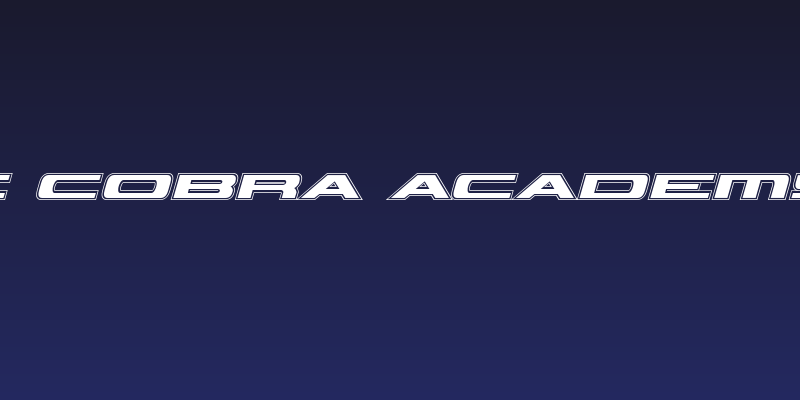 Classic Cobra Academy Italic Social Header