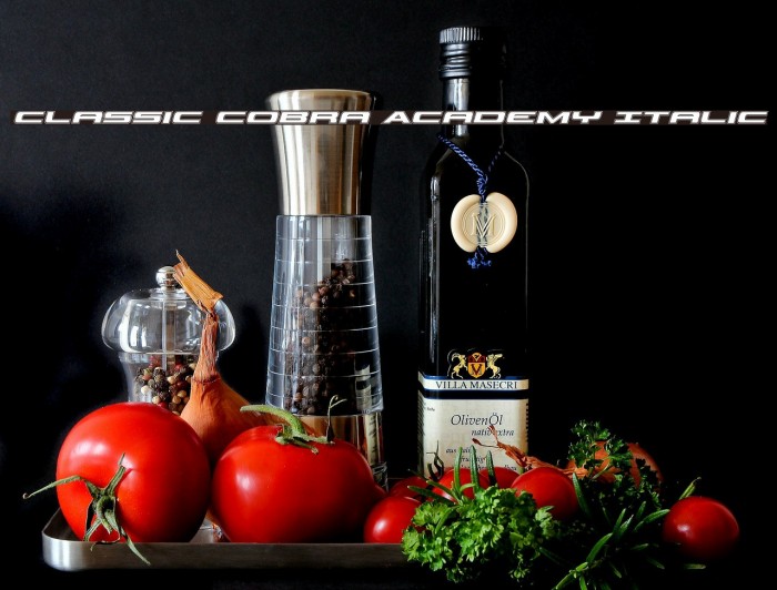 Classic Cobra Academy Italic Example 1