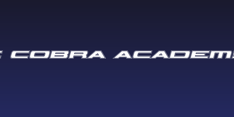 Classic Cobra Academy Italic Social Header