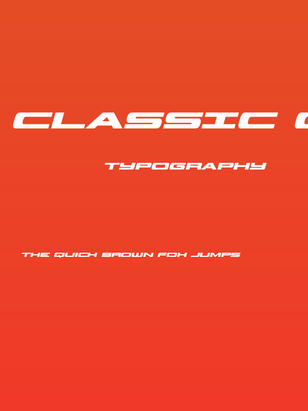 Classic Cobra Bold Italic Poster