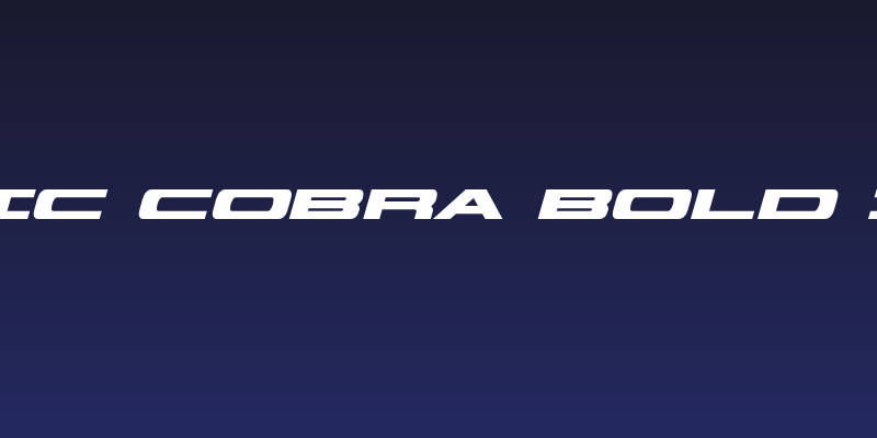 Classic Cobra Bold Italic Social Header