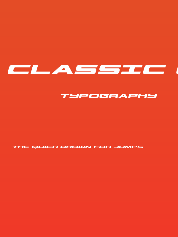 Classic Cobra Bold Italic Poster