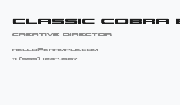 Classic Cobra Bold Business Card