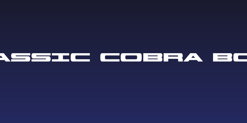 Classic Cobra Bold Social Header