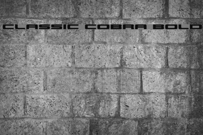 Classic Cobra Bold Font examples