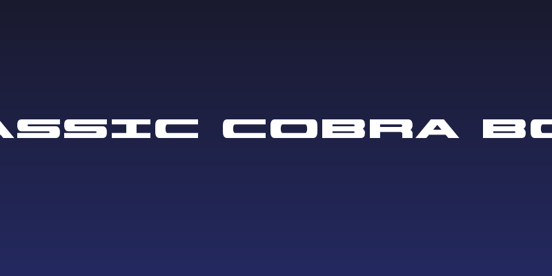 Classic Cobra Bold Social Header