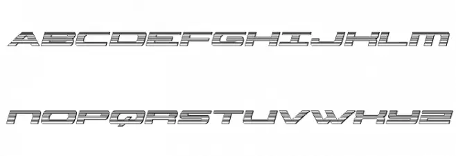 Classic Cobra Chrome Italic Schriftart Groß