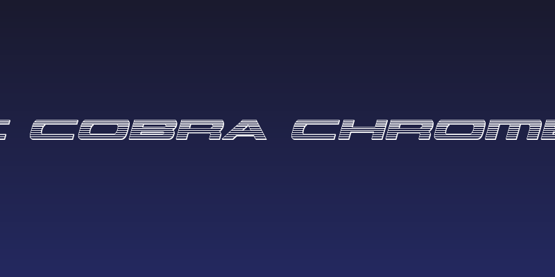 Classic Cobra Chrome Italic Social Header