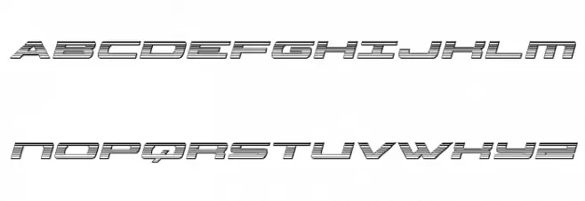 Classic Cobra Chrome Italic Fuentes MAYÚSCULAS