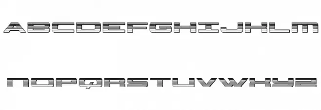 Classic Cobra Chrome Font Litere mari