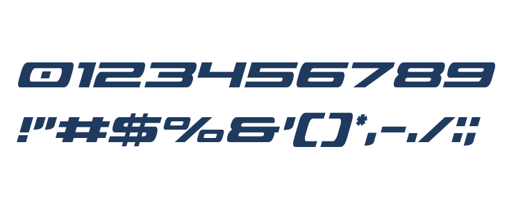 Classic Cobra Condensed Italic Other Characters