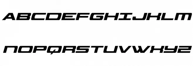 Classic Cobra Condensed Italic फ़ॉन्ट अपरकेस