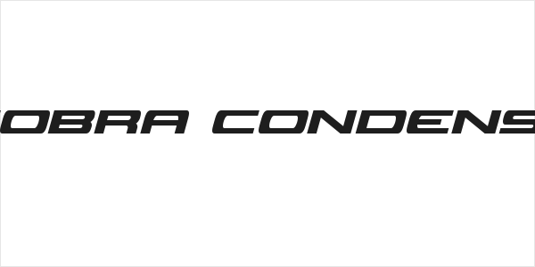 Classic Cobra Condensed Italic Logo