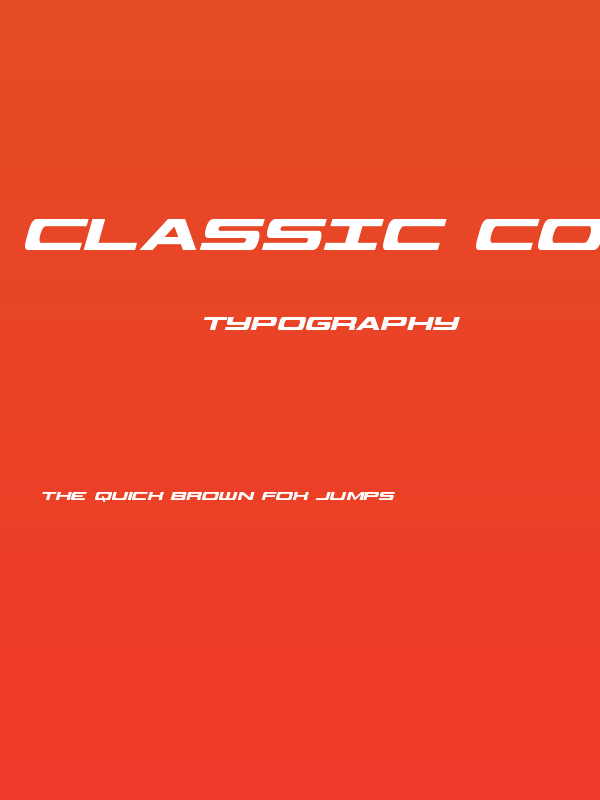 Classic Cobra Condensed Italic Poster