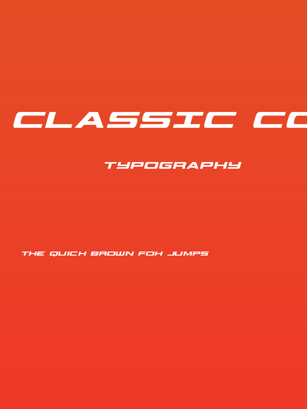 Classic Cobra Condensed Italic Poster