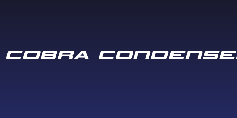 Classic Cobra Condensed Italic Social Header