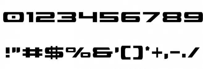 Classic Cobra Condensed Font OTHER CHARS